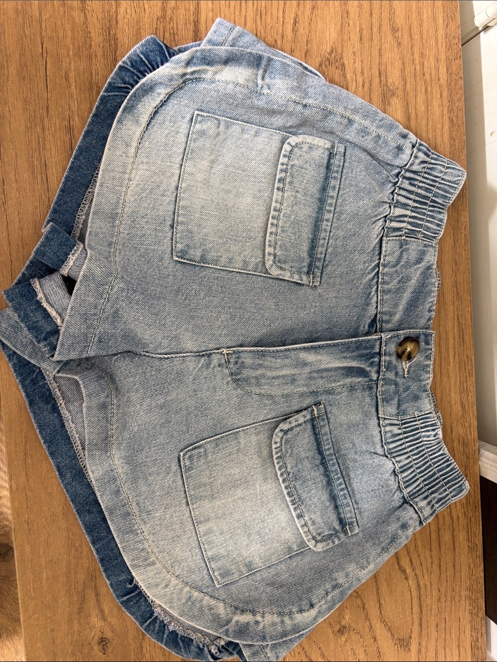 Light Wash Denim Jean Shorts - Women